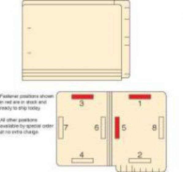 Filepro® End Tab Folder Fastener # 1&4 14pt Manila 9" High Front 12-1/4"x9-1/2" 2ply 250 per Case