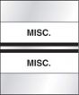 Chart Tab Paper Misc. Misc. 1 1/4" x 1 1/2" Black 100 per Package