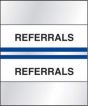 Chart Tab Paper Referrals Referrals 1 1/2" x 1 1/4" Blue 100 per Package