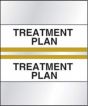 Chart Tab Paper Treatment Plan 1 1/2" x 1 1/4" Gold 100 per Package