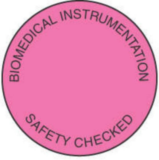 Label Paper Permanent Biomedical Instrument  Fl. Pink 1000 per Roll