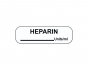 Anesthesia Label (Paper, Permanent) Heparin Units/ml 1 1/4" x 3/8" White - 1000 per Roll
