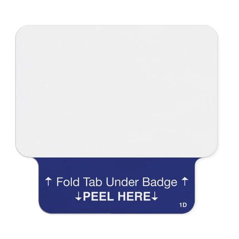 TEMPbadge®  One-Step® 1-Day Adhesive Visitor Badge, Thermal Printable, Box of 1000