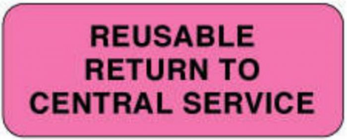 Label Paper Removable Reusable Return To 2 1/4" x 7/8", Fl. Pink, 1000 per Roll