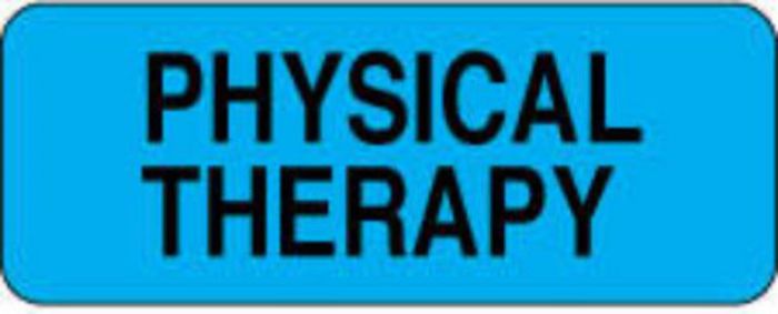 Label Paper Permanent Physical Therapy 2 1/4" x 7/8", Blue, 1000 per Roll
