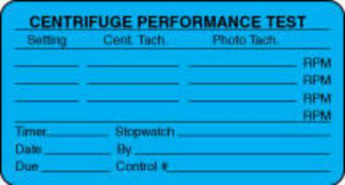 Label Paper Removable Centrifuge Performance, 3" x 1", 5/8", Blue, 500 per Roll