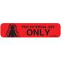 Communication Label (Paper, Permanent) For External Use 1 9/16" x 3/8" Red - 500 per Roll, 2 Rolls per Box