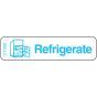 Communication Label (Paper, Permanent) Refrigerate 1 9/16" x 3/8" White - 500 per Roll, 2 Rolls per Box