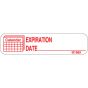 Communication Label (Paper, Permanent) Expiration Date 1 9/16" x 3/8" White - 500 per Roll, 2 Rolls per Box