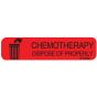 Communication Label (Paper, Permanent) Chemotherapy 1 9/16" x 3/8" Red - 500 per Roll, 2 Rolls per Box