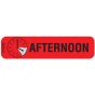 Communication Label (Paper, Permanent) Afternoon 1 9/16" x 3/8" Red - 500 per Roll, 2 Rolls per Box