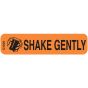 Communication Label (Paper, Permanent) Shake Gently, 1 9/16" x 3/8" Orange - 500 per Roll, 2 Rolls per Box