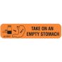 Communication Label (Paper, Permanent) Take on Empty 1 9/16" x 3/8" Orange - 500 per Roll, 2 Rolls per Box