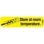 Communication Label (Paper, Permanent) Store At Room Temp 1 9/16" x 3/8" Yellow - 500 per Roll, 2 Rolls per Box