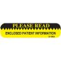 Communication Label (Paper, Permanent) Please Read 1 9/16" x 3/8" Yellow - 500 per Roll, 2 Rolls per Box