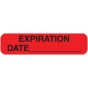 Communication Label (Paper, Permanent) Expiration Date 1 9/16" x 3/8" Red - 500 per Roll, 2 Rolls per Box