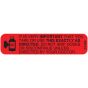 Communication Label (Paper, Permanent) Use Exactly As 1 9/16" x 3/8" Red - 500 per Roll, 2 Rolls per Box