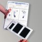 Kleen-Print® No-Mess Disposable Foot Printers filled out with newborn information