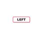 Label Paper Permanent Left, 1 1/2" x 1/2", White with Red, 1000 per Roll