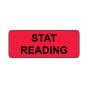 Lab Communication Label (Paper, Permanent) Stat Reading  2 1/4"x7/8" Fluorescent Red - 1000 per Roll