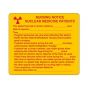Hazard Label (Paper, Removable) Nursing Notice 4"x3 1/2" Yellow - 500 Labels per Roll