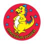 Label Pediatric Award Sticker Paper Permanent Dinosaur Power Red, 250 per Roll
