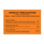 Label Paper Removable Droplet Precautions 8" x 5 1/4", Fl. Orange, 50 per Package