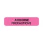 Label Paper Removable Airborne Precautions 1-1/4" x 3/8", Fl. Pink, 1000 per Roll