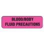 Label Paper Permanent Blood/body Fluid  1 1/4"x3/8" Fl. Pink 1000 per Roll
