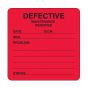 Label Paper Removable Defective Maintenance 2 1/2" x 2 1/2", Fl. Red, 500 per Roll