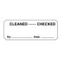 Label Paper Removable Cleaned - Checked 2" x 3/4", White, 1000 per Roll