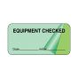 Label Self-Laminating Paper Removable Equipment Checked 1" Core 2" x 1" Fl. Green, 1000 per Roll