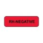 Lab Communication Label (Paper, Permanent) Rh-Negative  1 1/4"x3/8" Fluorescent Red - 1000 per Roll