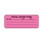 Lab Communication Label (Paper, Permanent) Special Antigen  2 1/4"x7/8" Fluorescent Pink - 1000 per Roll