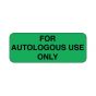 Lab Communication Label (Paper, Permanent) for Autologous Use  2 1/4"x7/8" Fluorescent Green - 1000 per Roll