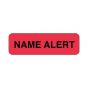 Lab Communication Label (Paper, Permanent) Name Alert 1 1/4"x3/8" Fluorescent Red - 1000 per Roll
