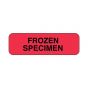 Lab Communication Label (Paper, Permanent) Frozen Specimen  1 1/4"x3/8" Fluorescent Red - 1000 per Roll
