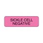 Lab Communication Label (Paper, Permanent) Sickle Cell Negative  1 1/4"x3/8" Fluorescent Pink - 1000 per Roll