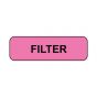 Lab Communication Label (Paper, Permanent) Filter  1 1/4"x3/8" Fluorescent Pink - 1000 per Roll
