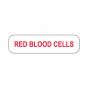 Lab Communication Label (Paper, Permanent) Red Blood CellsWhite  2"x1/2" White - 1000 per Roll