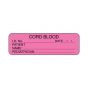 Lab Communication Label (Paper, Permanent) Cord Blood I.d.  2 7/8"x7/8" Fluorescent Pink - 1000 per Roll