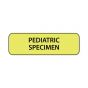 Lab Communication Label (Paper, Permanent) Pediatric Specimen  1 1/4"x3/8" Fluorescent Yellow - 1000 per Roll