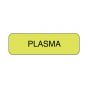 Lab Communication Label (Paper, Permanent) Plasma  1 1/4"x3/8" Fluorescent Yellow - 1000 per Roll