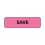 Lab Communication Label (Paper, Permanent) Save  1 1/4"x3/8" Fluorescent Pink - 1000 per Roll
