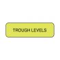 Lab Communication Label (Paper, Permanent) Trough Levels  1 1/4"x3/8" Fluorescent Yellow - 1000 per Roll
