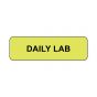 Lab Communication Label (Paper, Permanent) Daily Lab  1 1/4"x3/8" Fluorescent Yellow - 1000 per Roll