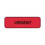 Lab Communication Label (Paper, Permanent) Urgent  1 1/4"x3/8" Fluorescent Red - 1000 per Roll