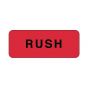 Lab Communication Label (Paper, Permanent) Rush  2 1/4"x7/8" Fluorescent Red - 1000 per Roll
