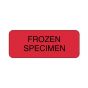 Lab Communication Label (Paper, Permanent) Frozen Specimen  2 1/4"x7/8" Fluorescent Red - 1000 per Roll