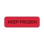 Lab Communication Label (Paper, Permanent) Keep Frozen  1 1/4"x3/8" Fluorescent Red - 1000 per Roll
